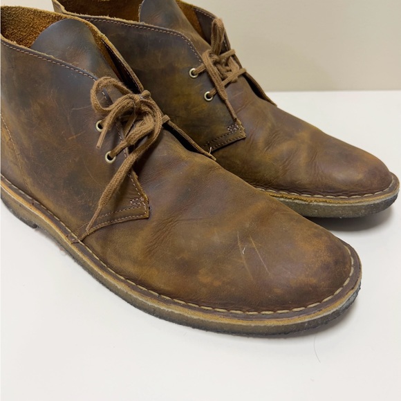 Clark’s Men’s Desert Boots Beeswax Size 13 Brown Crepe Sole - Picture 6 of 9